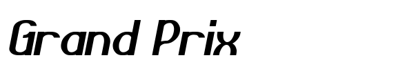 Grand Prix font preview